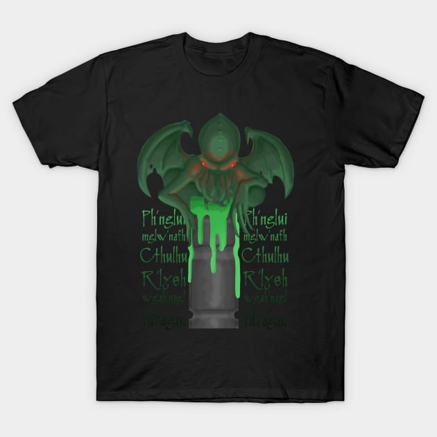 Cthulhu awaits T-Shirt by LupaShiva